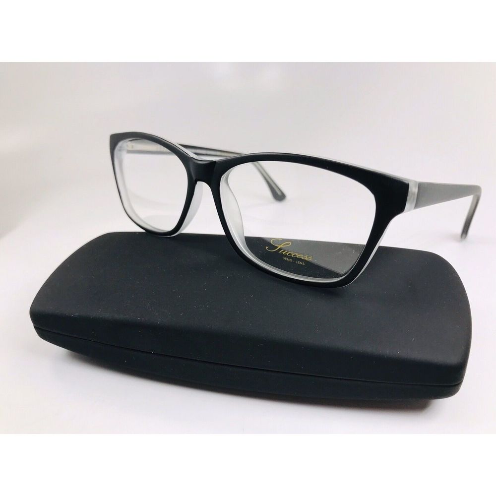 New Designer Inspired SUCCESS SS-91 Matte Black Eyeglasses 54mm with Case